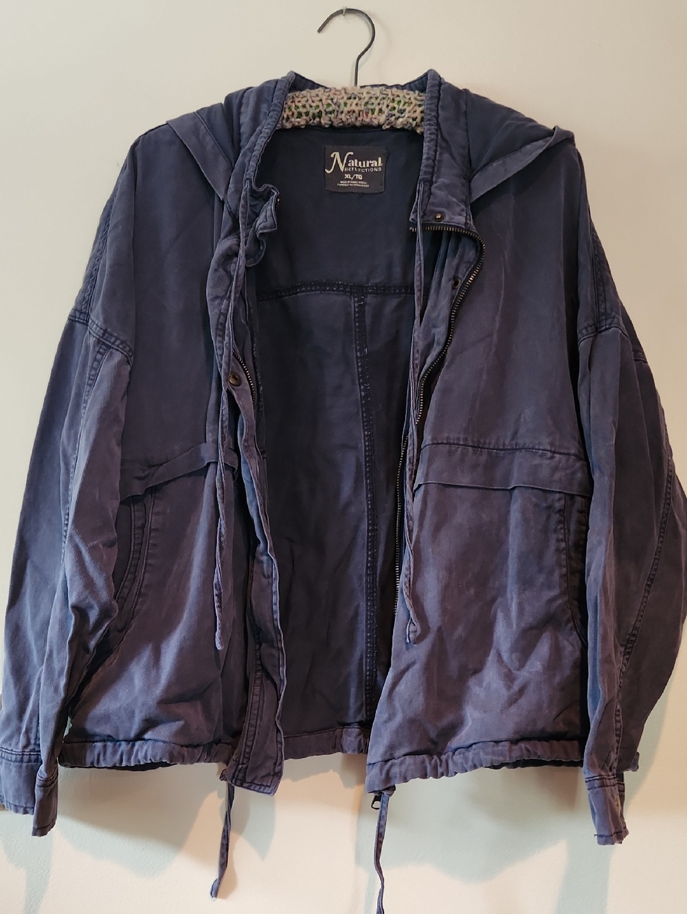 Natural Reflections Navy Jacket with Cream Trim